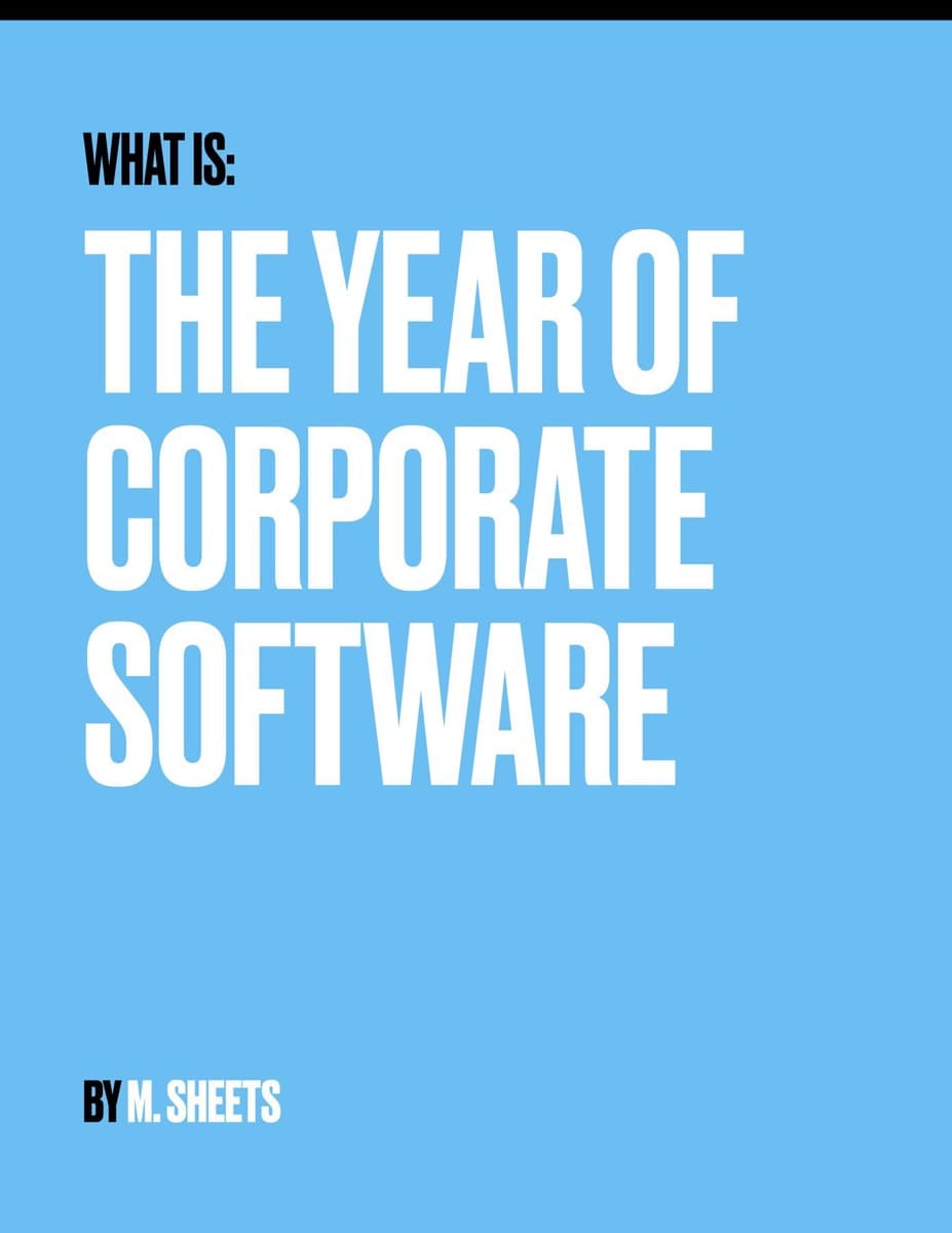The Year of Corporate Software cover